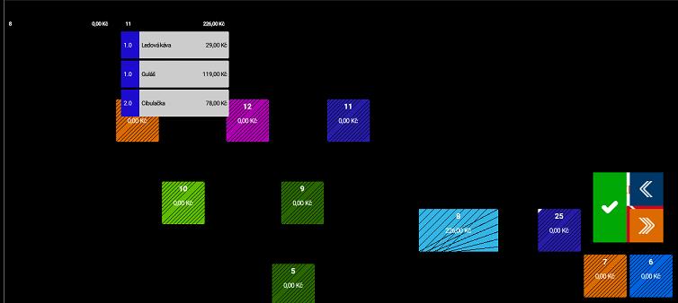 Snímek obrazovky z aplikace POS PEXESO s ukázkou hromadného přesunu