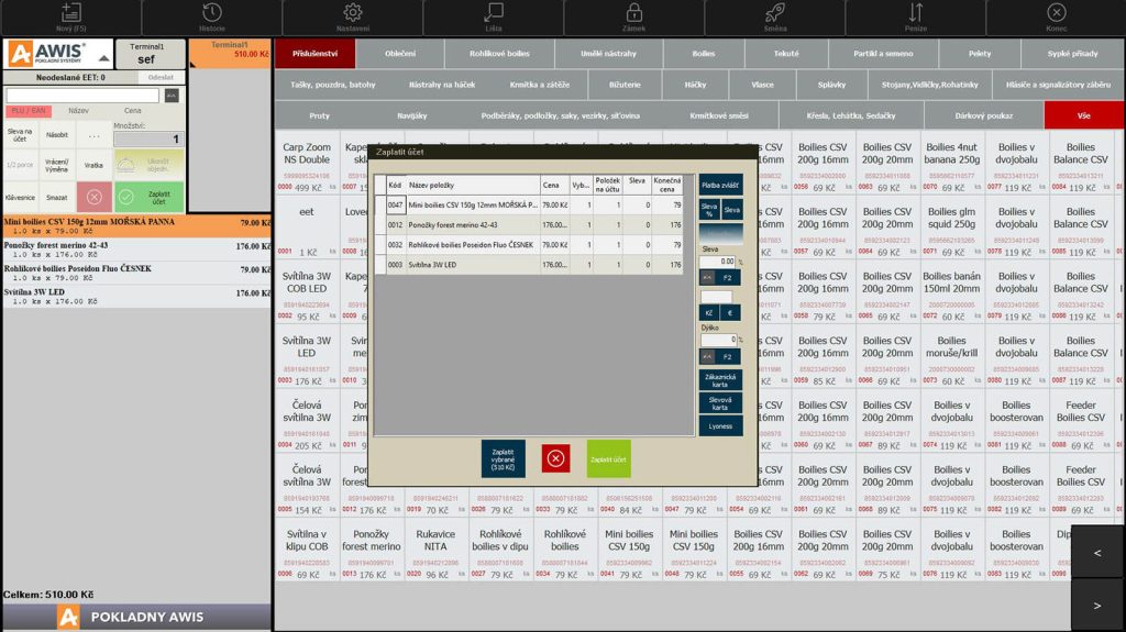 pokladní systém AWIS Obchod 3