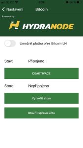 Vytvoření Store u Hydranode