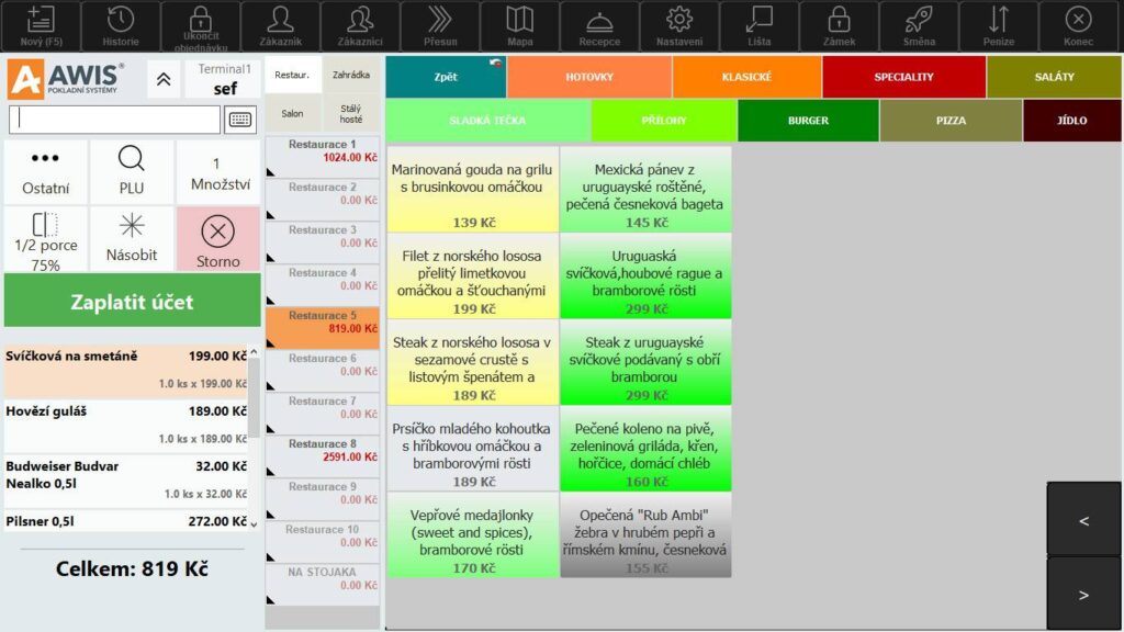 AWIS Gastro - screen